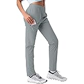 Pioneer Camp Women's Hiking Pants UPF 50+ Elastic Waist Drawstring Ultra-Stretch Lightweight Outdoor Cargo Pants for Travel