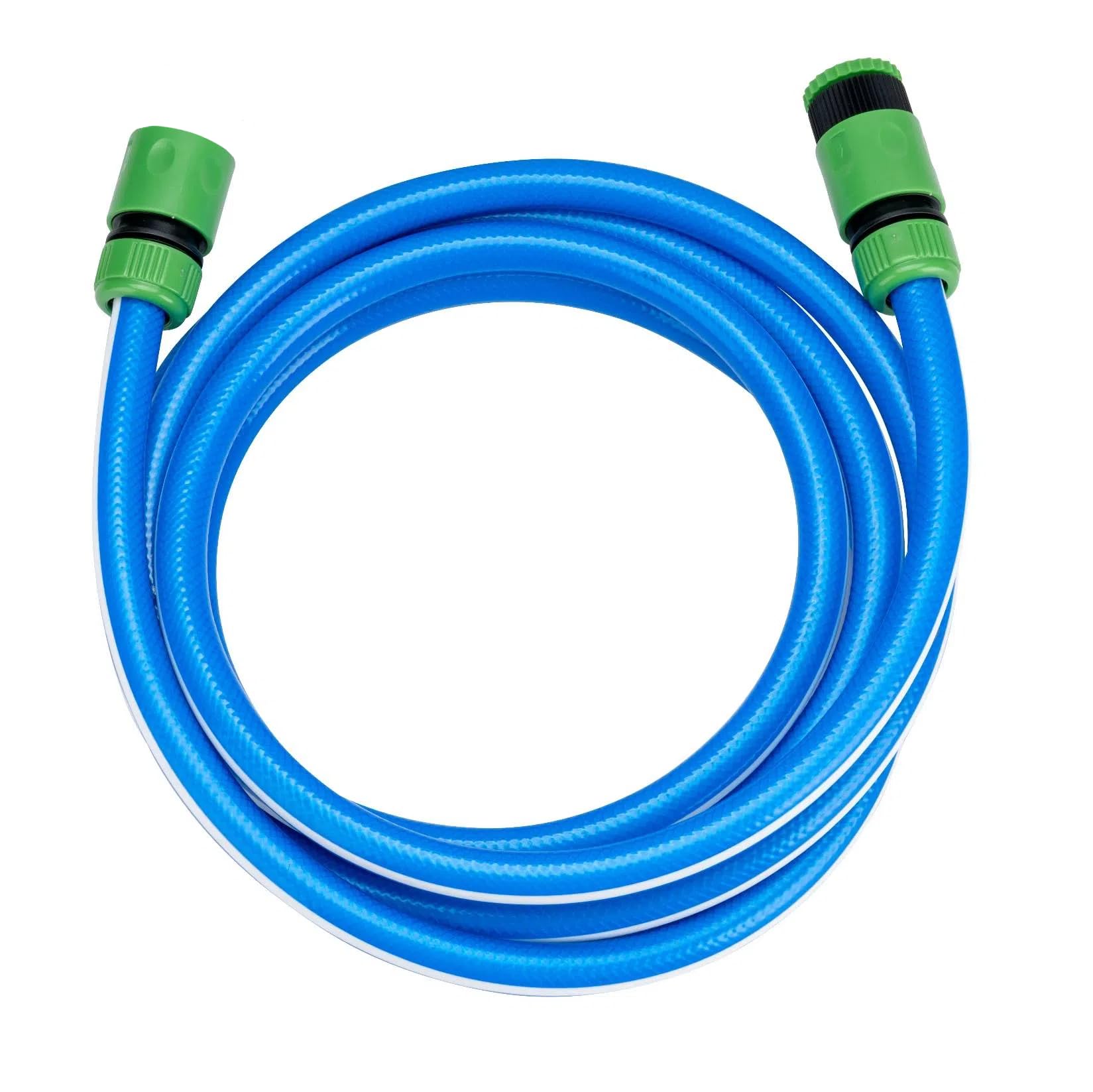 Dcizlont Short Garden Hose Set, with 2 Hose Connectors, 3m Outdoor Tap Extension Hose Kit, for Garden Watering and Hose Extender, 1/2” ID, Blue