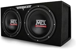 MTX Audio TNE212DV Dual 12" Subwoofer Vented Enclosure, Black