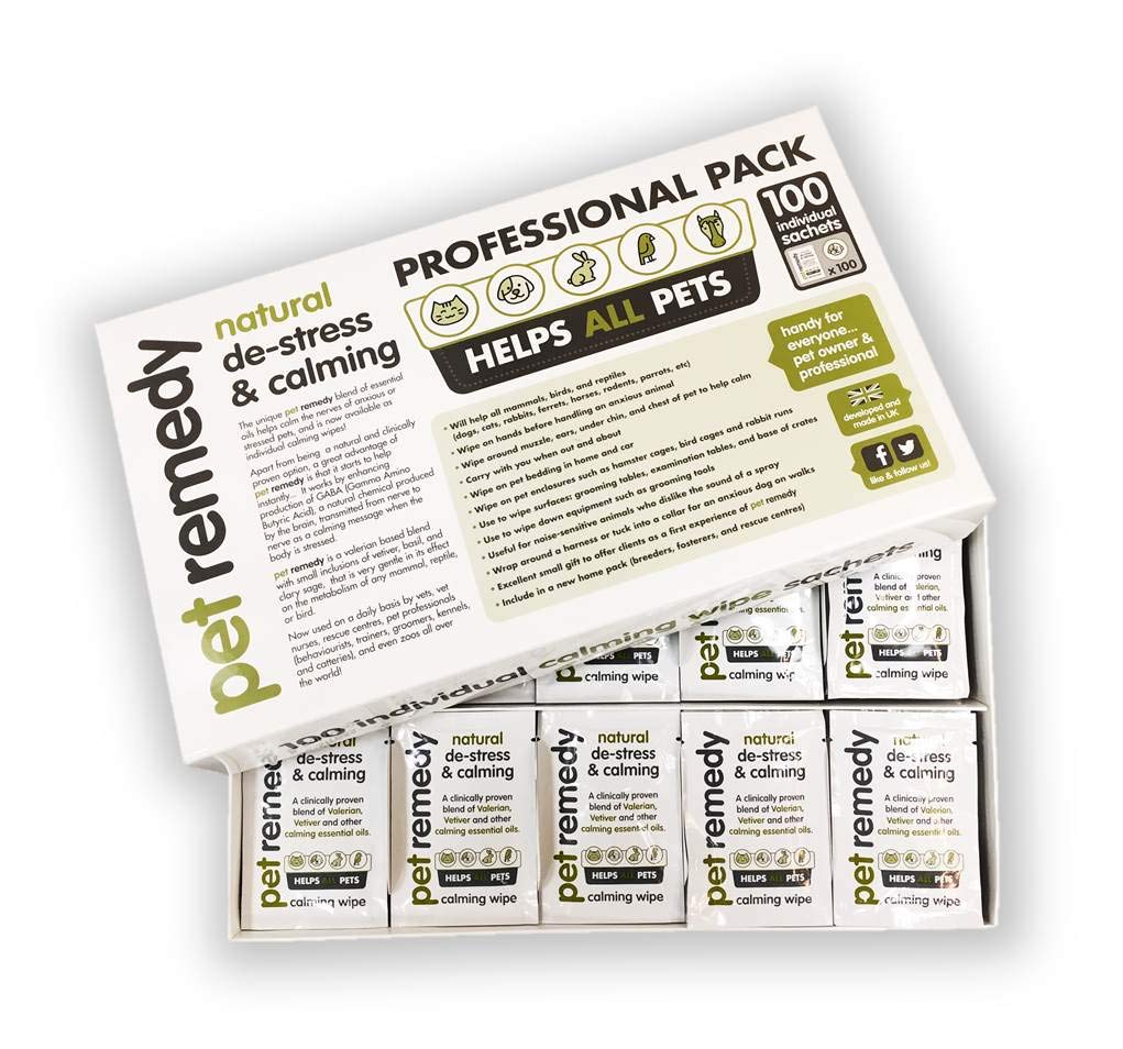 Pet Remedy Calming Wipe Sachets, 100-Count