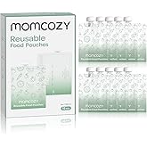 Momcozy Reusable Baby Food Pouches for Toddlers,BPA Free Plastic,Food Safe,Freezer Safe,Refillable for Applesauce Yogurt & Pu