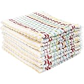 Ritz Pebble Bar Mop Towels: Highly Absorbent and Super Soft, 100% Cotton, Durable Super Absorbent Kitchen Bar Towels for Wiping Tables and Counters, 12x12, 6-Pack, Multi