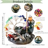 XIANNVXI 7 Chakra Crystal Tree Backflow Incense Burner with 30 Cones view 4