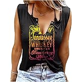 Rock and Roll Tank Tops Guitar Wings Concert Vintage Country Music Retro Graphic V-Neck Sexy Summer Sleeveless for Women