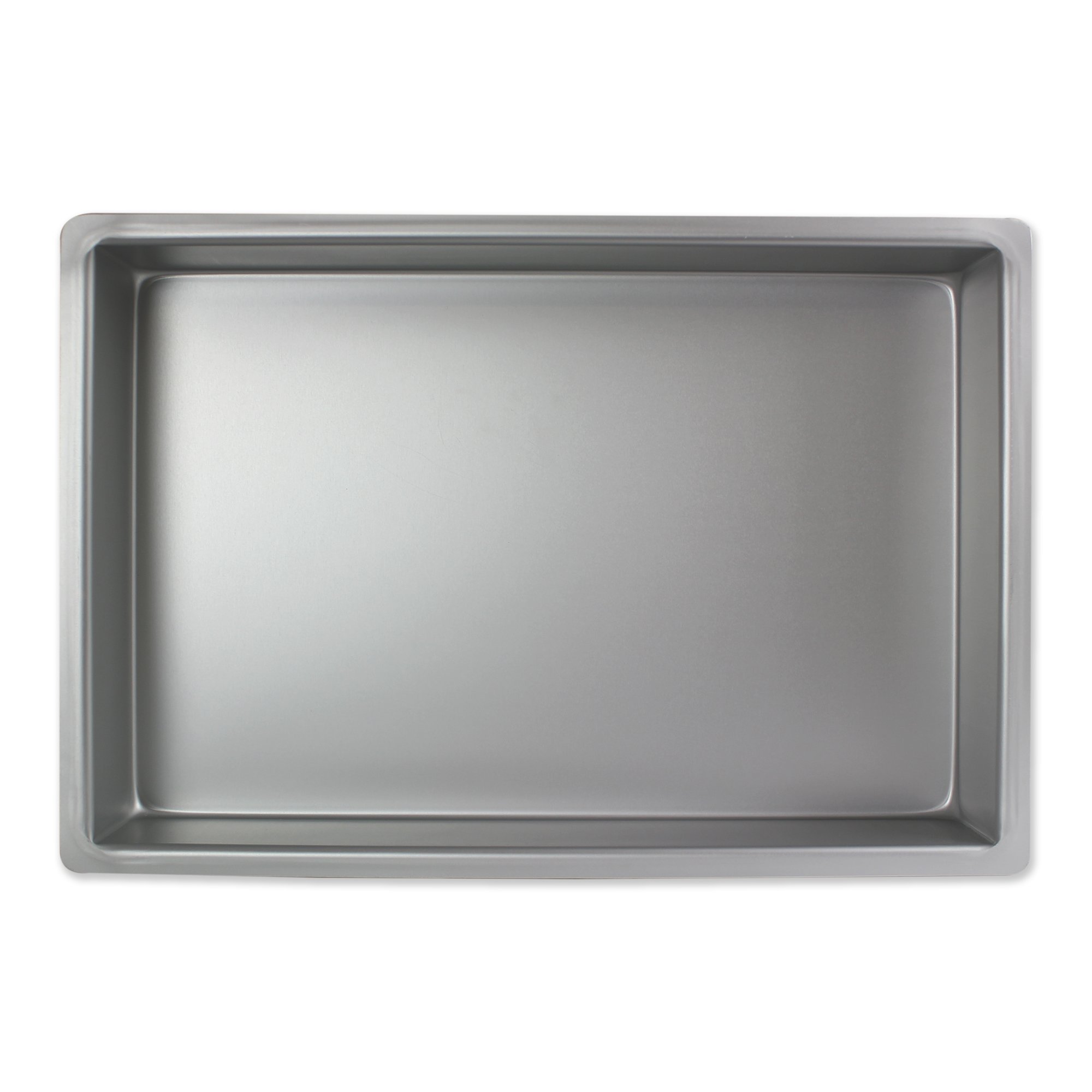 PME OBL08124 Aluminium Oblong Cake Pan 8 x 12 x 4-Inch Deep, Silver