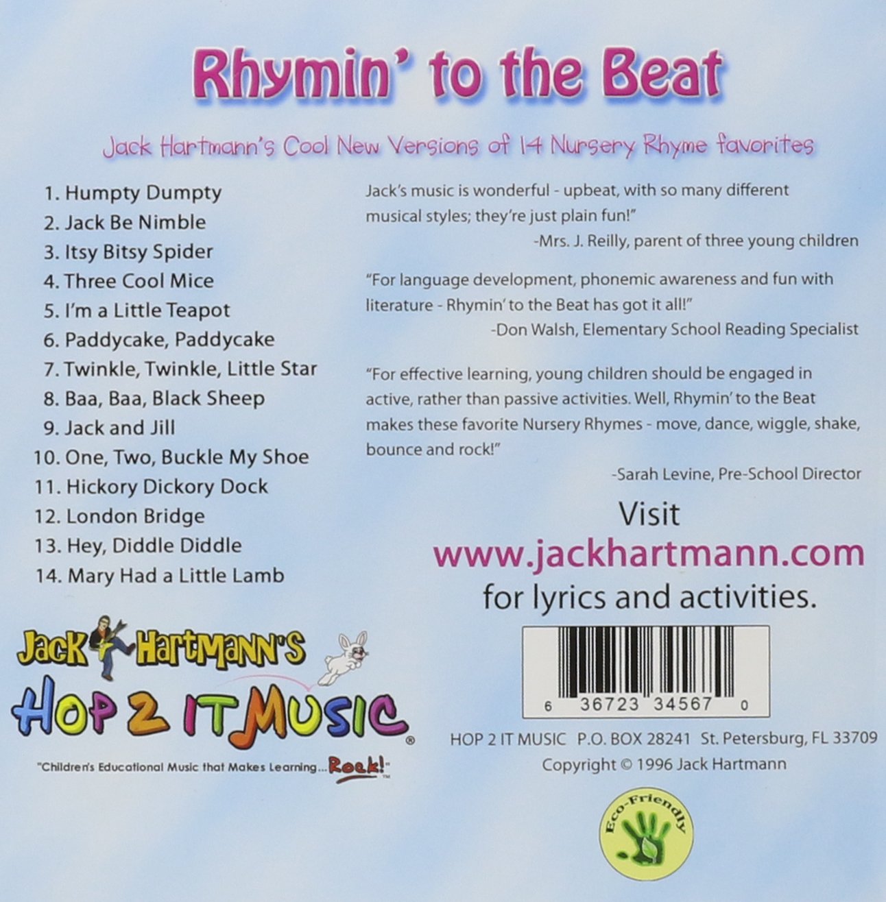 Jack Hartmann Rhymin To The Beat 1 Amazon Com Music