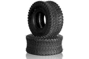 AUTOFOREVER Set of 2 Turf Tires 15x6.00-6 Compatible with Lawn Mower and Garden Tractor Tires
