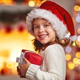 Jsdoin Kids 2 Pack Christmas Santa Hat Unisex Classic Velvet Holiday Party view 4