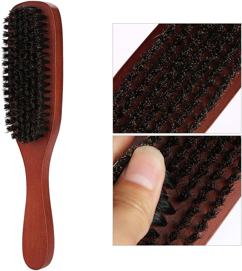 Beard Brush, Men Professional Facial Shaving Brush Mustache Cleaning Barber Salon Appliance Tool - Image 5