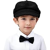 Jastore Kids Boys Girls Beret Hat Newsboy Cap Flat Page Boy Cap Winter Hats Retro Style Baker Boy Hat