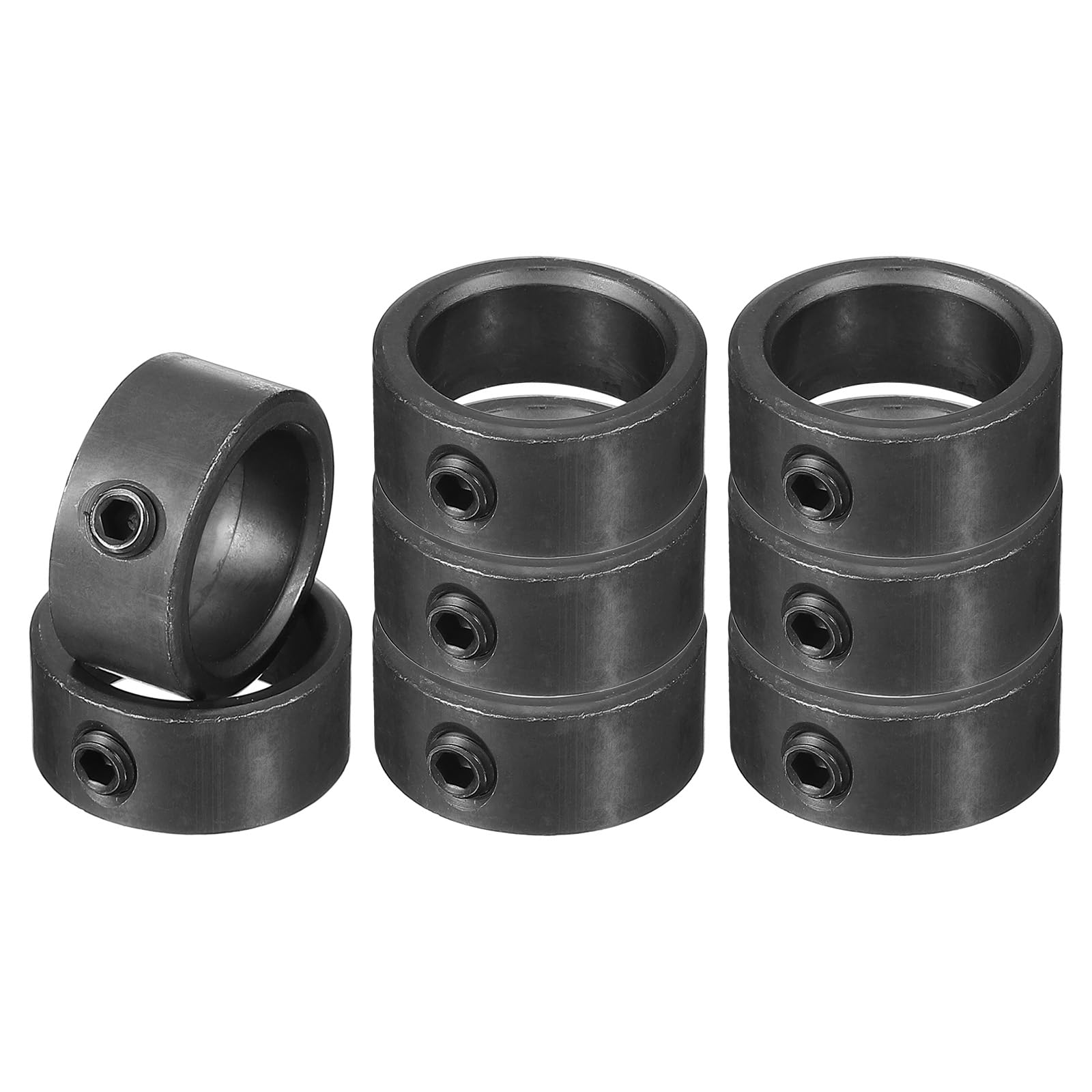 Photo 1 of PATIKIL Bore 5/8" Shaft Collar 7/8" OD 5/16" Thickness, 8 Pack Carbon Steel Landing Gear Stopper Wheel Collar with Set Screw for Machine Tools Industry, Black
