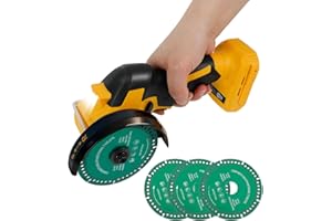 4" Blades Cordless Cut Off Tool Compatible with DeWALT 20V MAX Battery, 18000RPM Tile Saw Brushless Compact Cutter with 4Pcs 