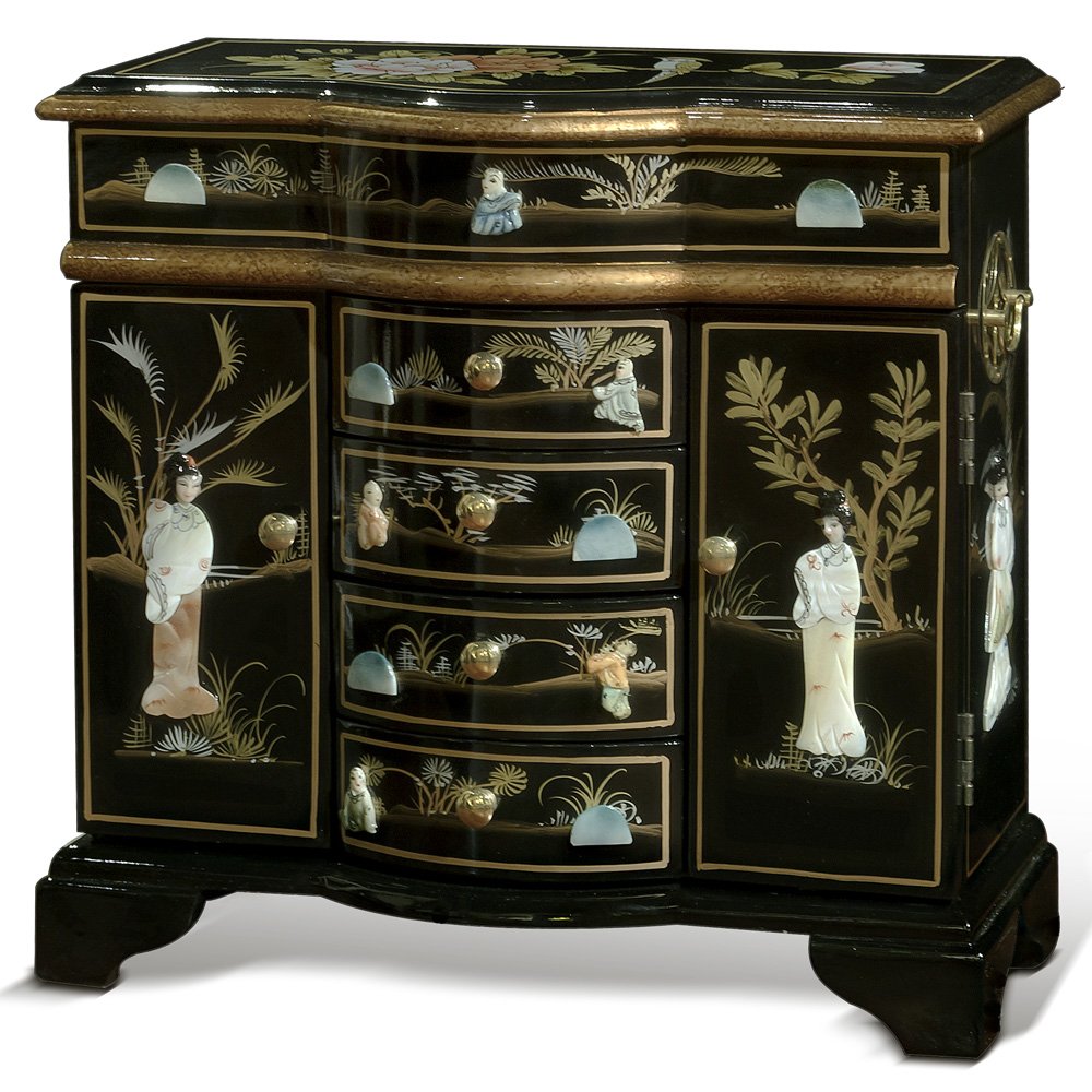 Best Chinese Black Lacquer Wine Cabinet