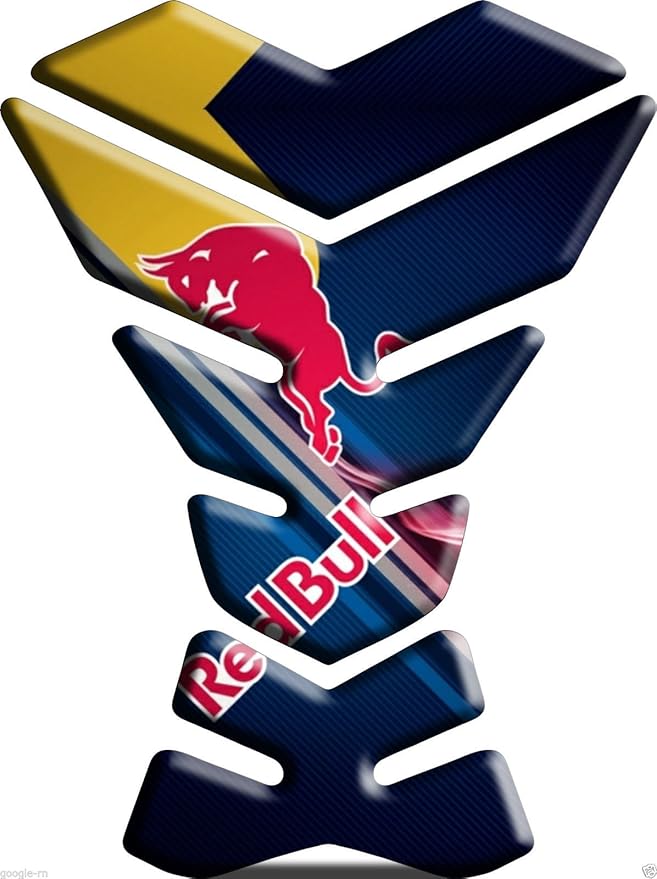 Tankpad Motorad Draht Muster Tankschutz ' Red Bull York blue'' Polymer 3D