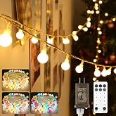 OMIKA 50FT Connectable Globe String Lights Outdoor Waterproof, 150 LED Fairy Lights with Remote Timer, Multicolor and Warm White Plug in Pastel String Lights for Indoor,Bedroom, Party, Classroom D&eacute;cor