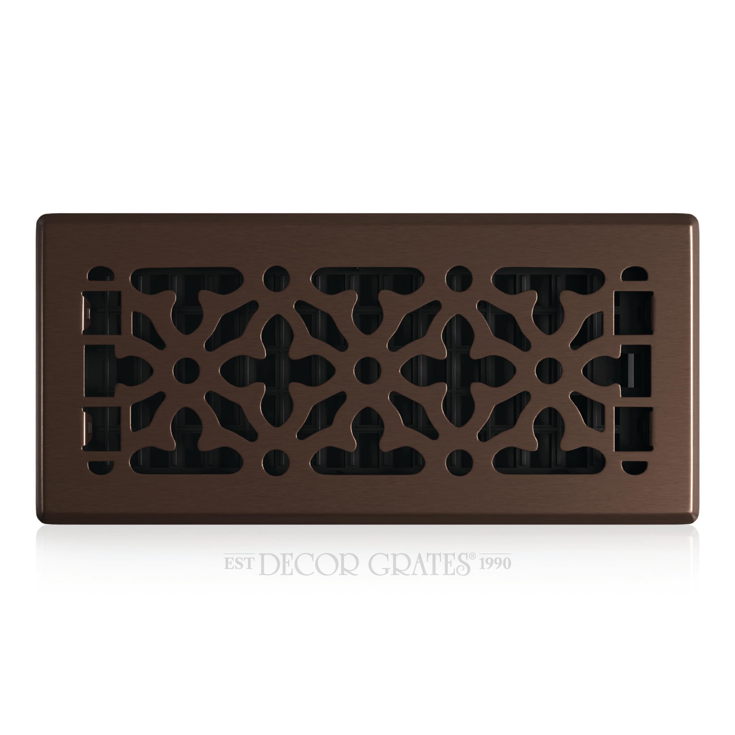 Decor Grates AGH410-RB Gothic Steel Floor Register, Bronze, 4 x 10-Inch