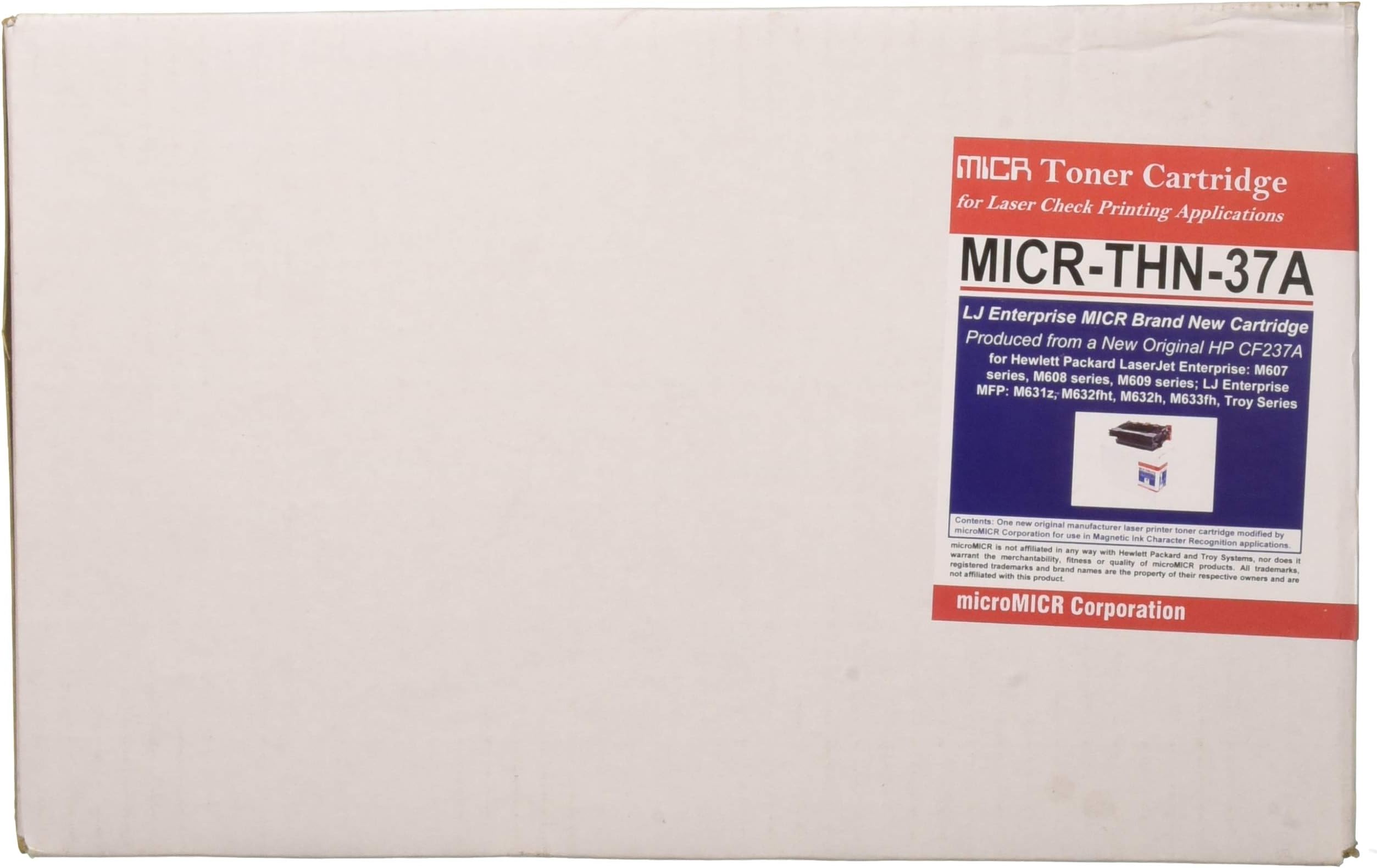 MicroMICRMICR Toner Cartridge - Alternative for HP CF237A - Black (MICR-THN-37A)