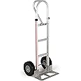 Magliner HMK15AUAC Aluminum Hand Truck, Vertical Loop Handle, 18" x 7-1/2" Aluminum Diecast Nose Plate, 500 lb Capacity
