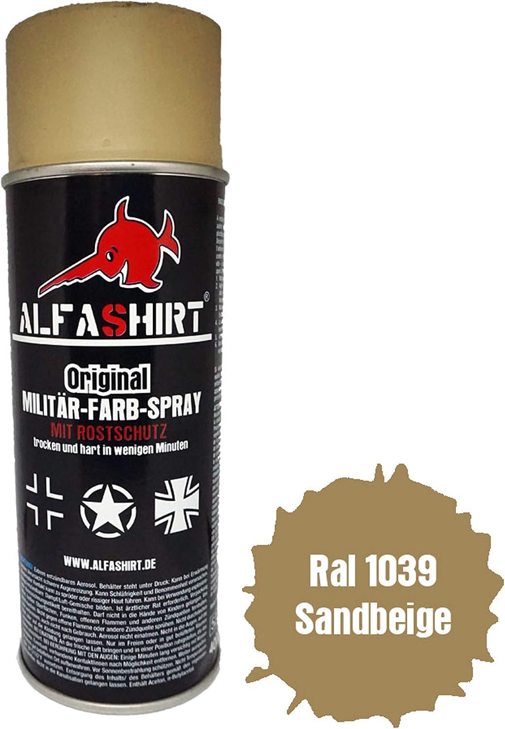 RAL 1040 Lehmbraun-Beige Sprühfarbe – 400ml Dose Für Bundeswehr-Tropentarn & Fahrzeuge