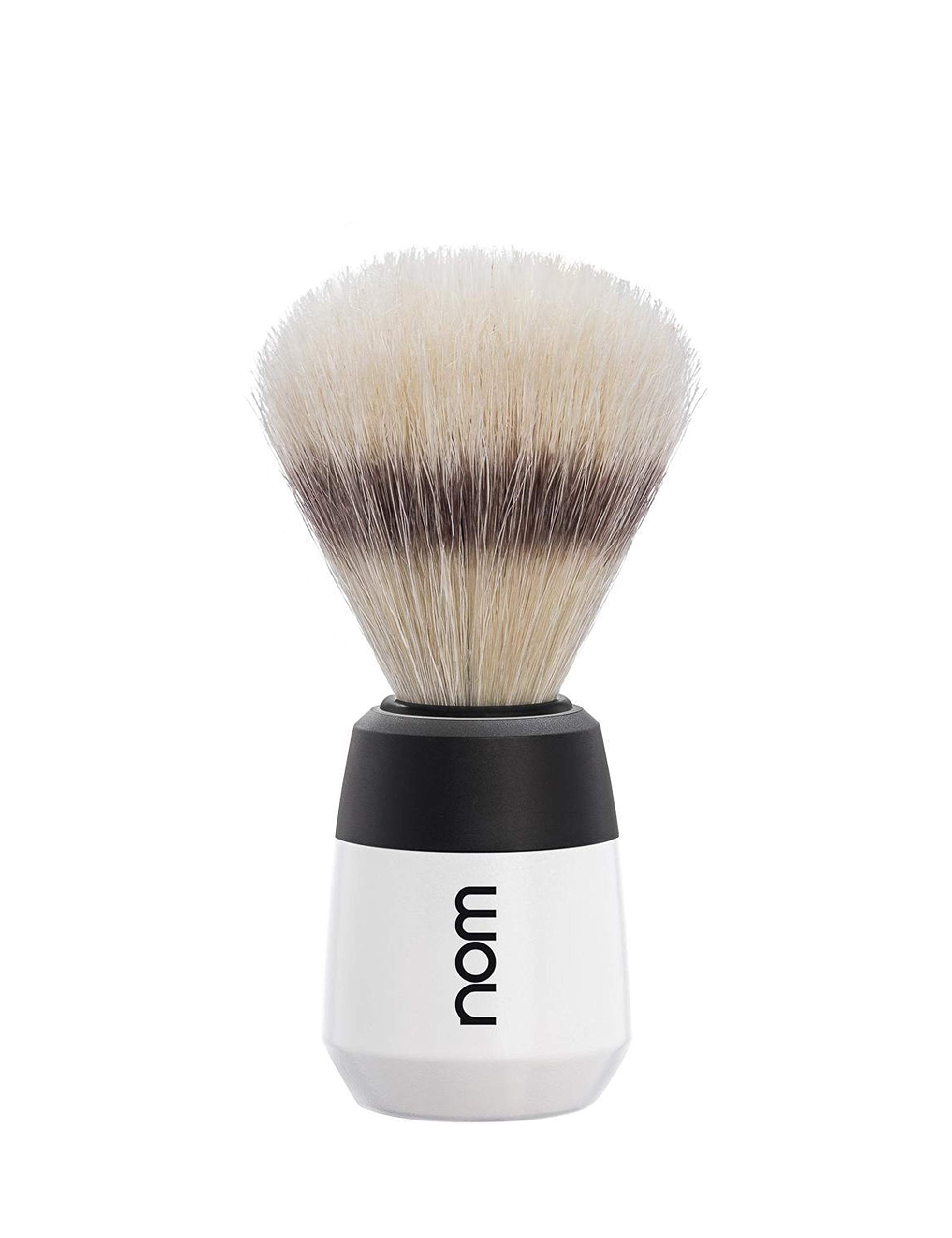 nom Max Natural Bristle Shaving Brush, White