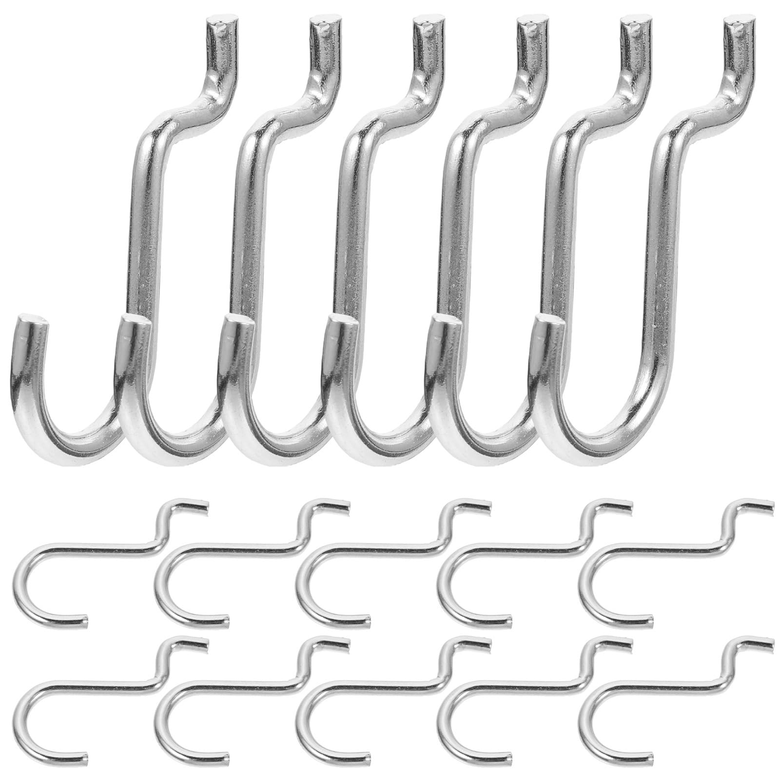 DOITOOL 20Pcs Heavy Duty Stainless Steel Pegboard J Hooks Hanger Garage Tool Storage Craft Hooks Utility Hanging Hooks Pegboard Accessories