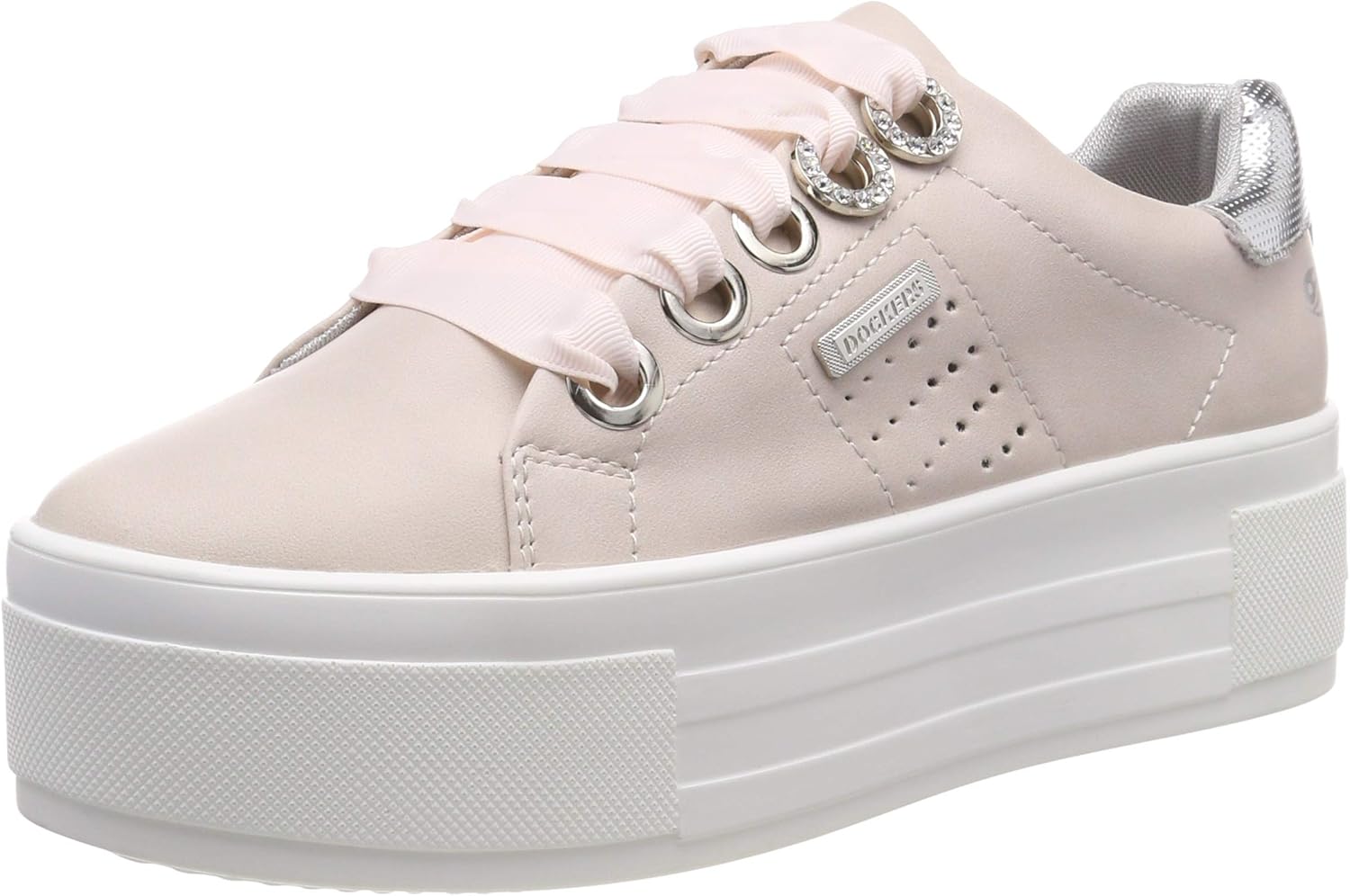 Dockers by Gerli 53BY002 Uomo Sneaker Weiß-navy 642500 Sport Scarpe
