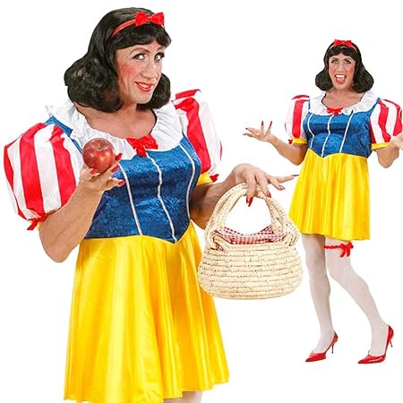 Herren Schneewittchen Kostüm Drag Queen XL 54/56 Schneewittchenkostüm Männer Kleid Junggesellenabschied Kostüm