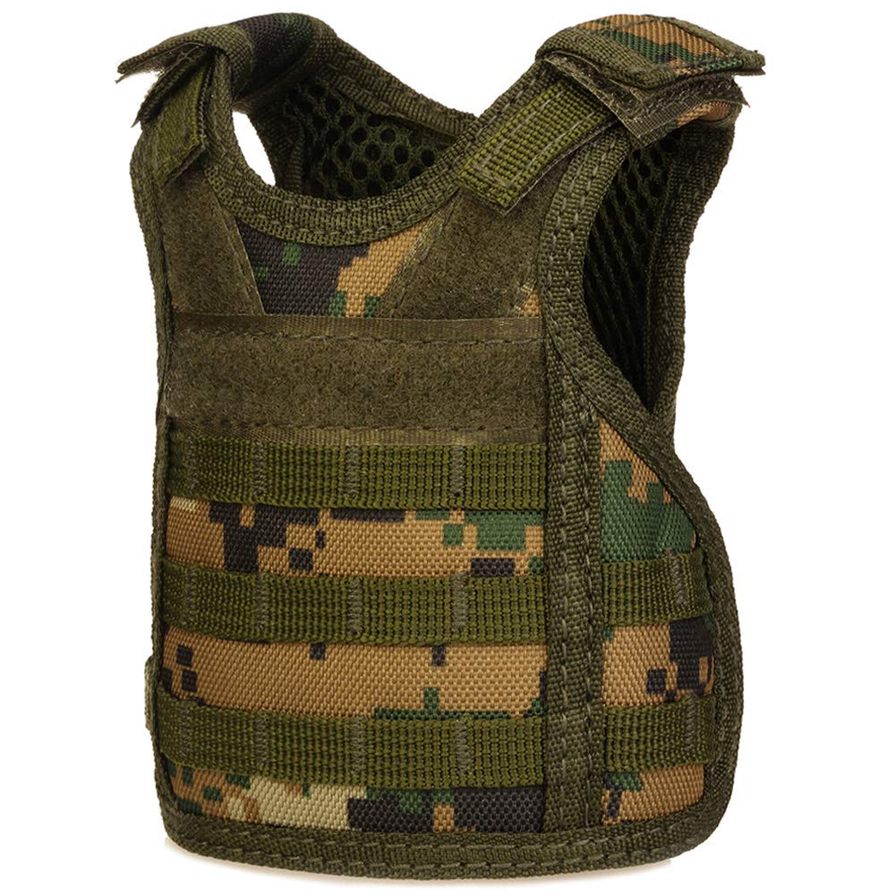 CyberDyer Beer Vests Beverage Cooler Tactical Mini Molle Adjustable Beverage Holder for 12oz or 16oz Cans or Bottles