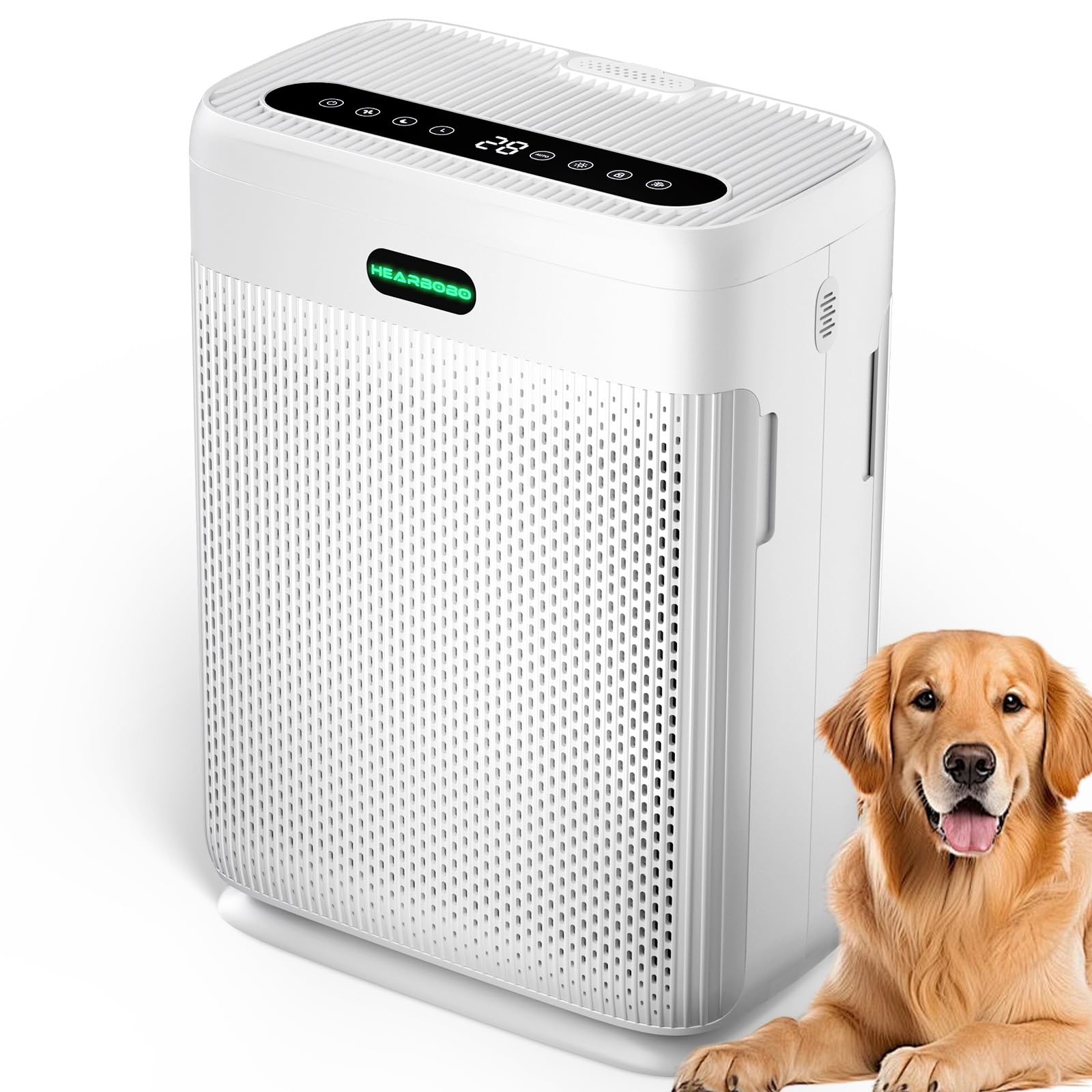 Photo 1 of HEARBOBO Air Purifiers for Home Large Room up to 3000sq.ft with Washable Filters, PM2.5 Air Quality Sensors, H13 HEPA Double-Sided 8X, Air Cleaner for Bedroom, Dust, Pets, Smoke, Pollon