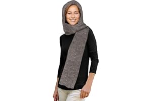 35° BELOW Marled Hooded Scarf with Fleece Lining, Winter Scarf for Women