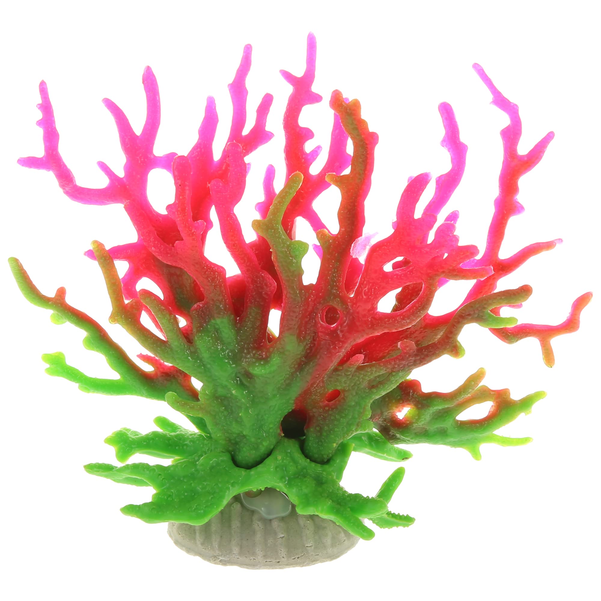 VOCOSTE Coral Reef Decor, Mini Faux Coral Decor for Aquarium Decorations, Pink Green,6.5"x5.83"