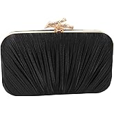 RonFoxi Clutch Purse for Women, Evening Bag with Removable Chain Strap Elegant Handbag for Wedding/Prom/Cocktail/Party