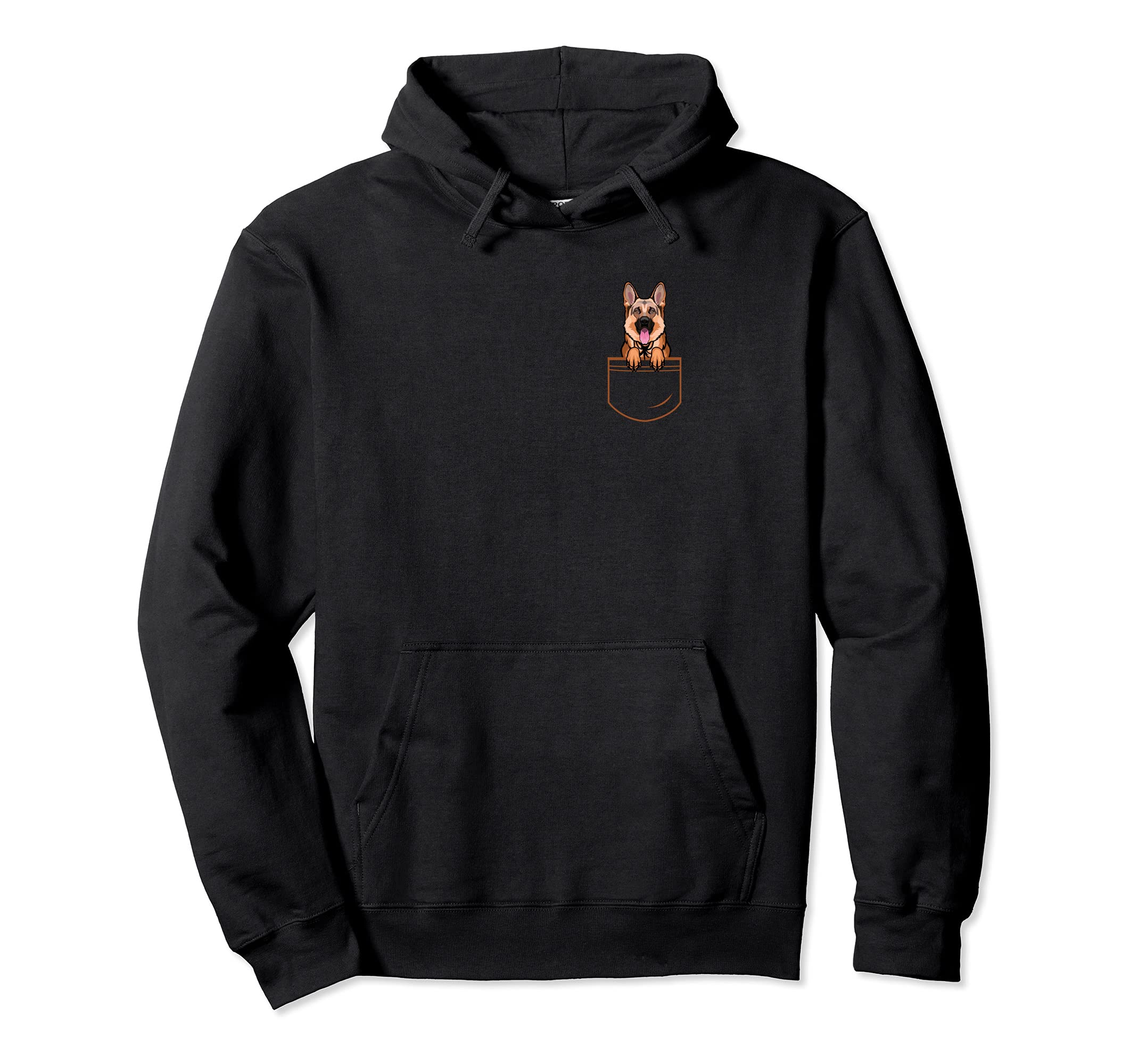 Cute shepherd dog in the breast pocket dogs dog lovers Pullover Hoodie