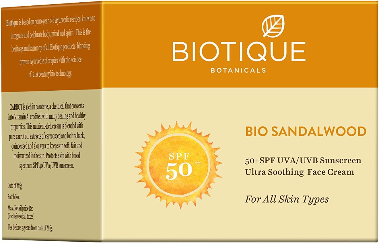 Bio Sandalwood Face and Body Sun Cream SPF 50 Protector solar UVA/UVB: Amazon.es: Belleza