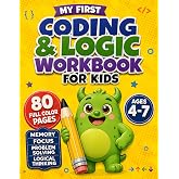 Coding &amp; Logic Workbook for Kids: Boost Thinking Skills with Codey &mdash; Math Puzzles, Word Games &amp; Logic Problems for Ages 4&ndash;7 (Codey Monster Activity Books)