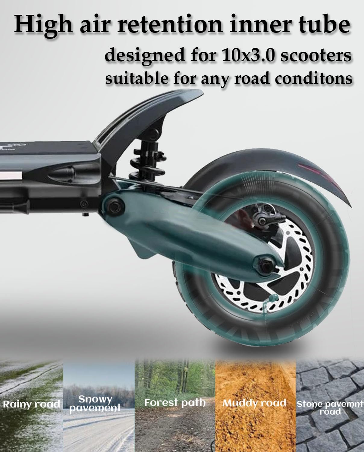 Felixstory 10x3/255x80(80/65-6) Scooter Inner Tube Fit for Varla Eagle One/Nanrobot D4+ D5+ D6+/Apollo ghost/Kugoo M4 Pro/Joyor s10-s Electric Scooter, Go karts ATV Quad Speedway, with 45 Degree Valve