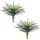 Saki Decor 2 PCS Artificial Agave Plants, Faux UV Resistant Agave, Fake Succulent Without Pot for Indoor and Outdoor Décor (24 Inch)