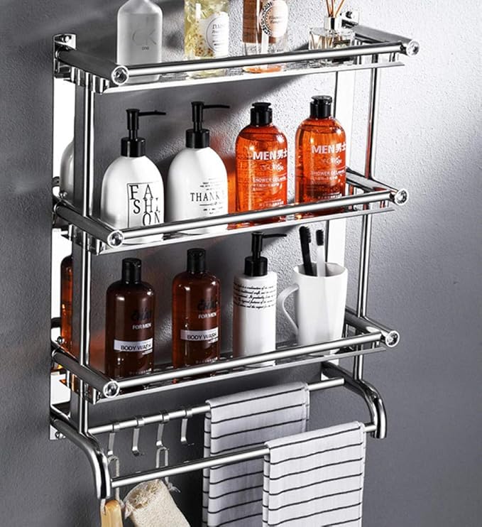 AMYZ Toallero,Decoración de baño Toallero,Autoadhesivo Toallero,Doble