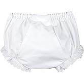 I.C. Collections Little Girls White Double Seat Panty