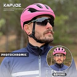 KAPVOE Photochromic Cycling Glasses for Men Women