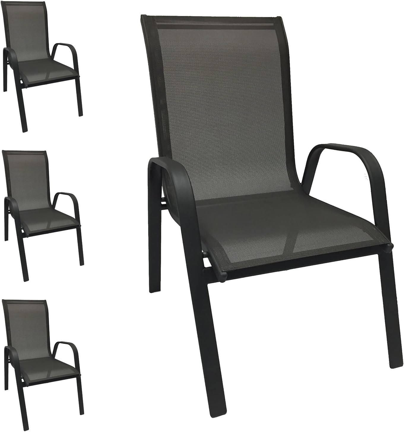 Mojawo Gartensessel Mojawo Stapelstuhl Mona - Kunststoff Gartenstuhl, Stapelbar, 56x54x80 Cm, Sitzhöhe 43 Cm 80 Cm Höhe Gartenstuhl