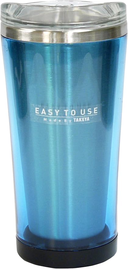 Amazon サードウェーブ 透明フタ付 ステンレス タンブラー ブルー 370ml 二重構造 保冷 保温 タンブラーグラス オンライン通販