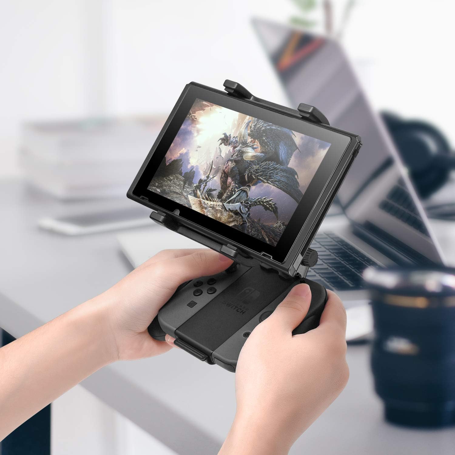 Handle Bracket for Nintendo Switch Joy-Con, Adjustable Clip Clamp Mount Holder for Nintendo Switch/Nintendo Switch Lite Console: Electronics