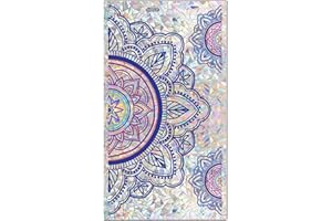 GALPADA Mandala Window Decal 28x50cm Static Cling Flower Glass Sticker Decorative Privacy Film for Living
