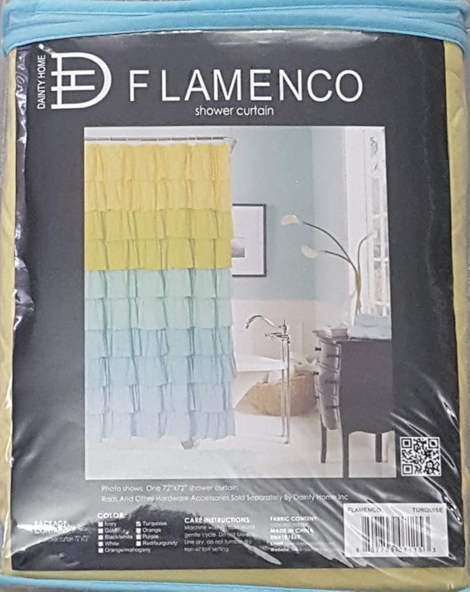 Dainty Home Flamenco Ruffled Shower Curtain Amazon In Home Kitchen