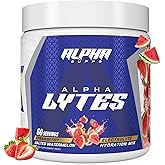 Alpha Lytes - Electrolyte Powder Daily Hydration Drink Mix - Sugar-Free, Zero Calorie Instant Formula with Trace Minerals and Antioxidants (60 Servings, Salted Watermelon Strawberry)