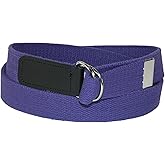 CTM Cotton Web Belt with Double D Ring Buckle