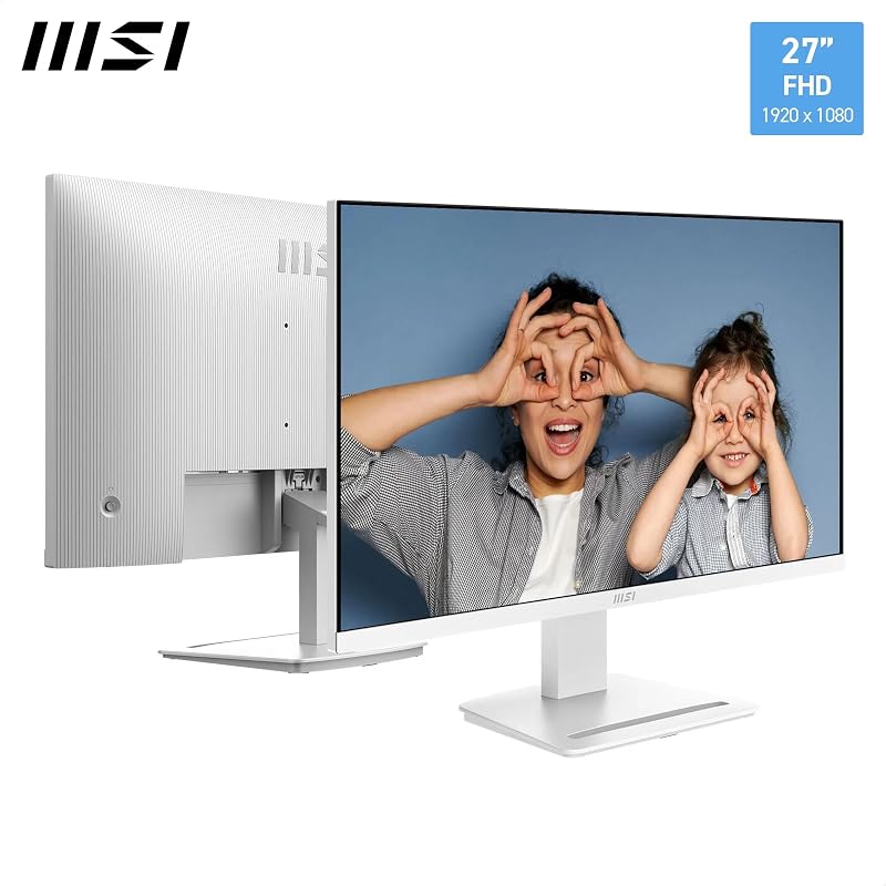Pro MP273WA E14A 27" FHD Monitor Profissional, 1920 x 1080 IPS, 144 Hz, 1 ms, Compatível com HDR, Adaptive Sync, Cuidados para os Olhos, HDMI 2.0, DP 1.2a, Frameless, Ajustável Tilt, Vesa, Branco