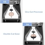 Fullicon Pill Cutter with V-Shape Holder Two Pill Cases Black view 2