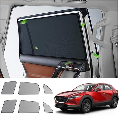 Amazon Shaohao マツダ Cx30 19 車種専用設計 サンシェード サイドガラス用 マグネット式 遮光 日よけ 軽量 6枚入 車 バイク 車 バイク